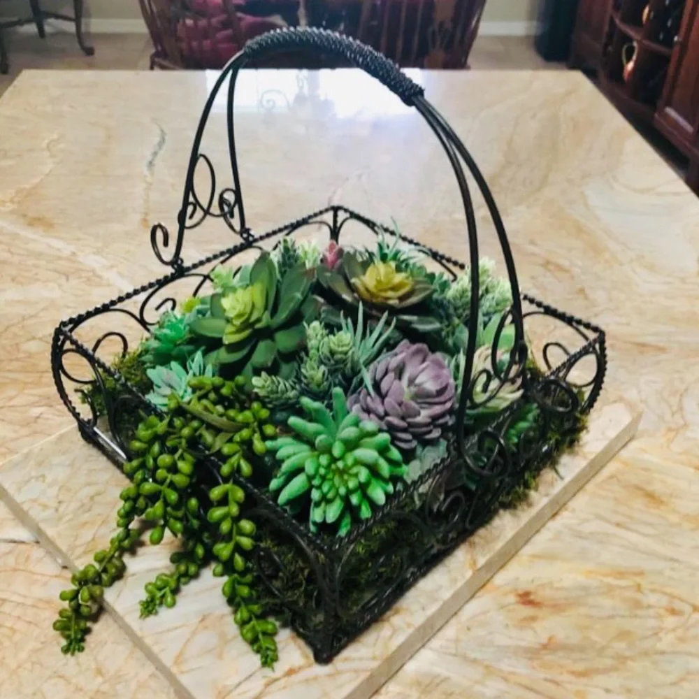 SLAH Jamestown Centerpiece Wrought Iron/Glass New! No box. - Picture 4 of 4